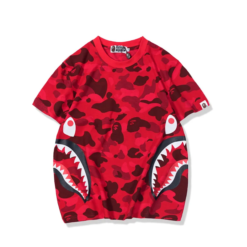 

Professional Bape Shake Custom Logo Printing 100% Cotton mens t shirt Custom blank mens Tshirt, Customized colors
