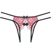 G-string women open crotch without taking off passion temptation bow large size sexy panties