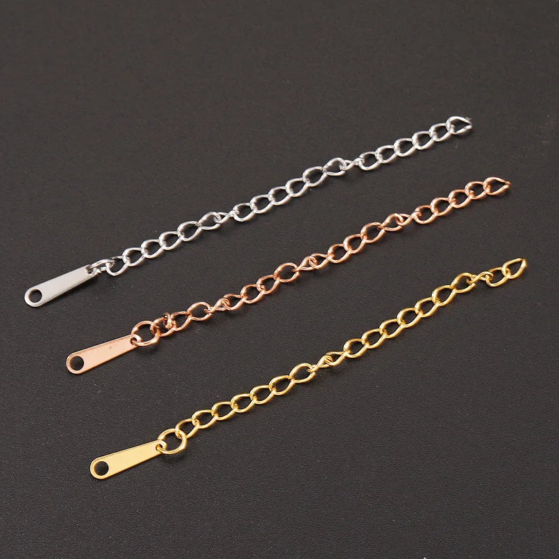 

Direct Selling Gold Plated Necklace Extension Chain Extender Stainless Steel Chain Extenders for Necklaces Accessory