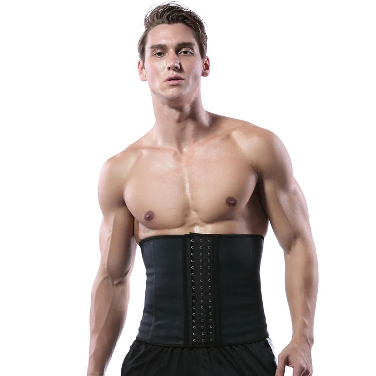 

Reliable 3 adjustable button design breathable and skin friendly fitness or sport waist support, Black