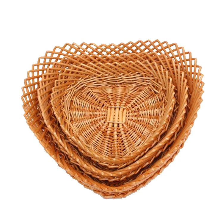 

Cane-woven storage basket dried fruit plate table top storage box snacks bread basket fruit plate