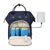 Giftmar latest design enlarged waterproof usb multi pockets diaper bag insulated nappy bag backpack with stroller belt mommy bag