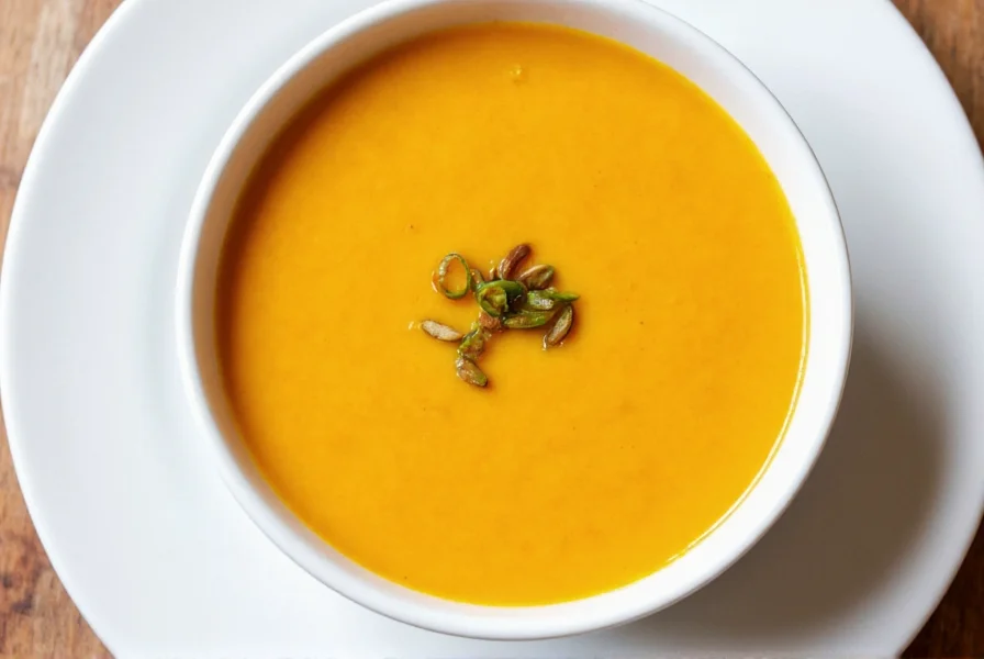 Carrot ginger soup with coconut milk recipe ingredients laid out on wooden table