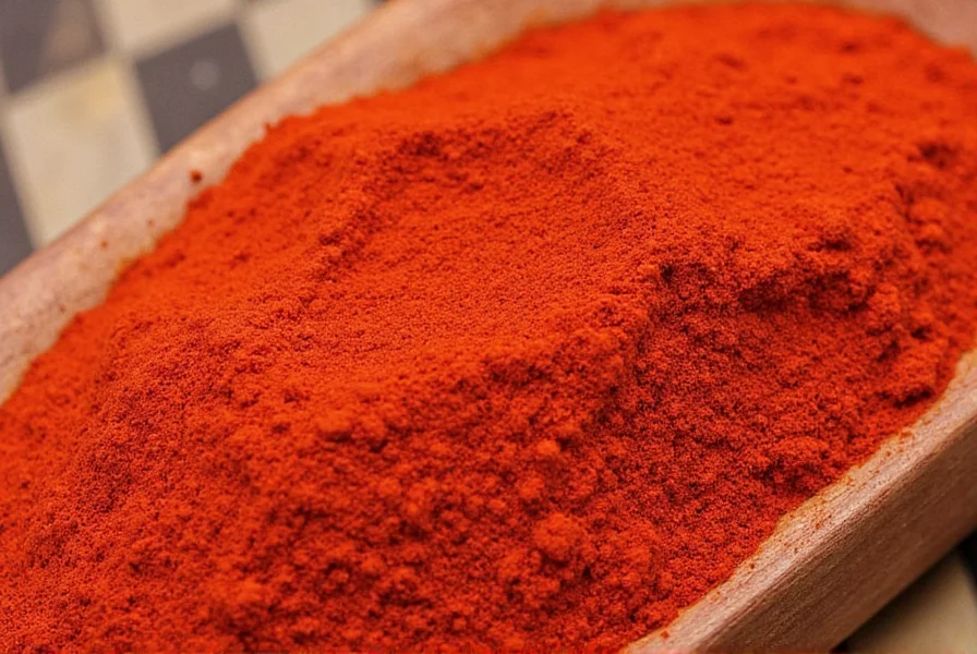 Side-by-side comparison of paprika and cayenne peppers showing color differences and whole peppers