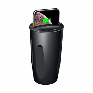 10W Car Wireless Charger Cup Holder USB & Fan