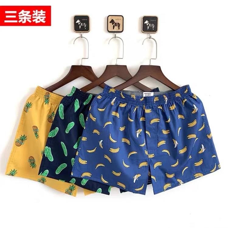 

wholsale cotton printing leisure loose men underwear boxer shorts