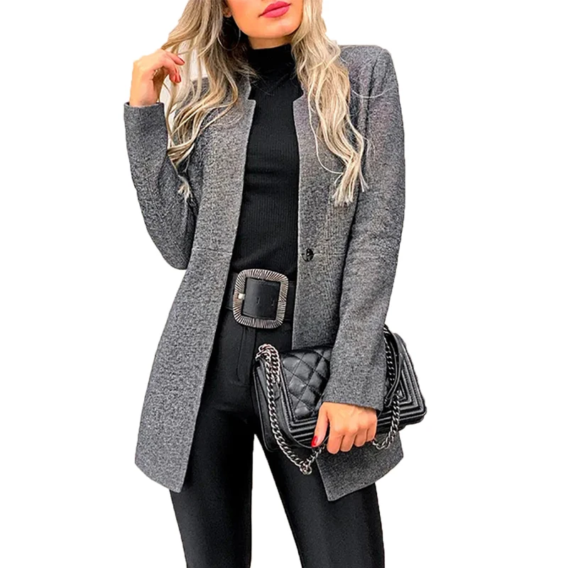 

Plastic fall casual blazers for women slim fit ladies jackets with great price
