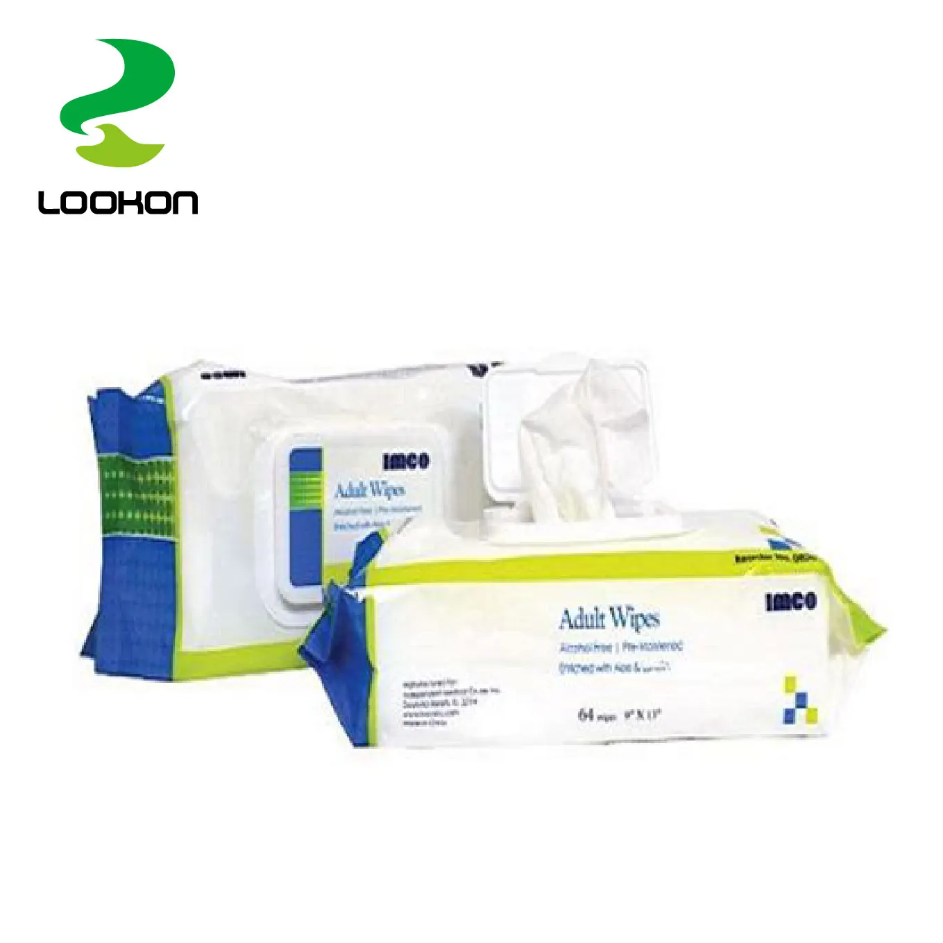 

Lookon Incontinence Wipes Disposable Travel Wash Cloths For Adult 100% Cellulose Wipes 60 gsm