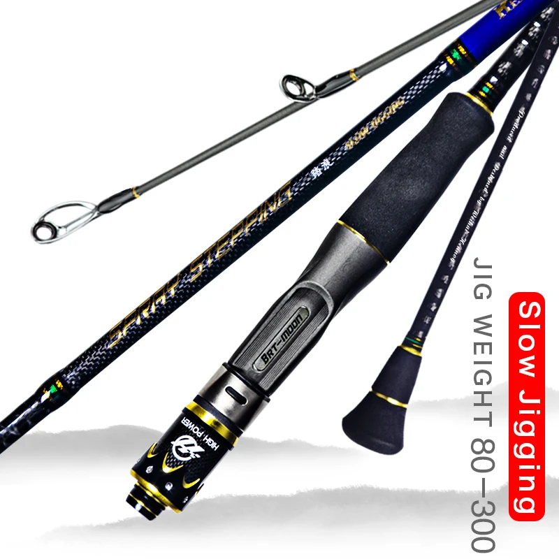 

Jetshark 1.83m 2 Sections FUJI Jigging Rod M Action 80-300g Lure Weight Tuna Spinning Casting Slow Pitch Jigging Fishing Rod