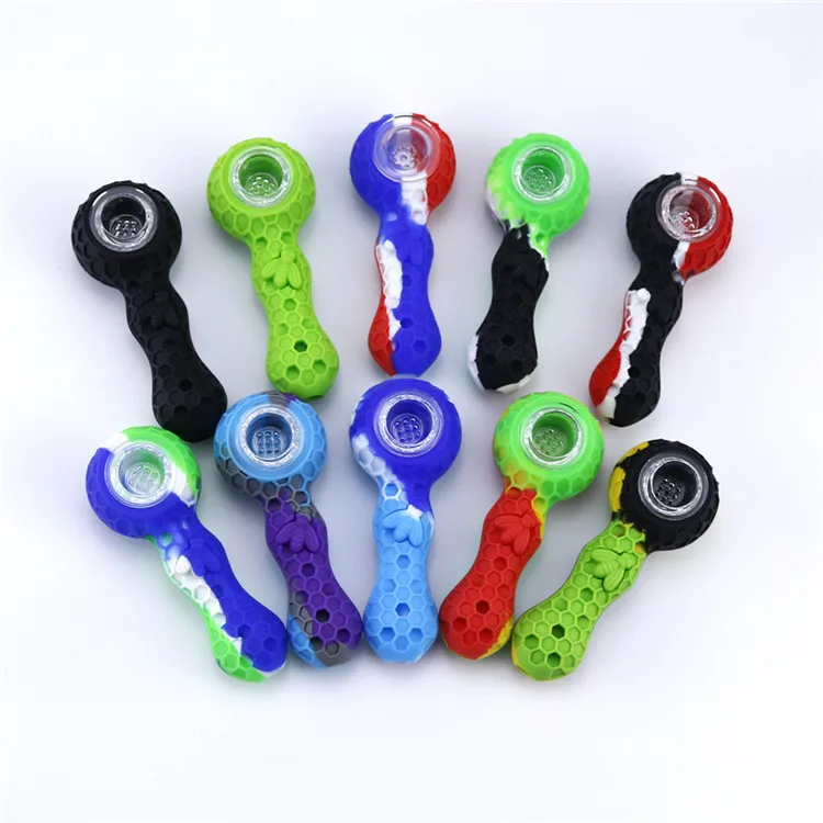 

Manufacturer China Custom Logo Silicone Tobacco Weed Pipes Portable Smoking Pipe Tobacco accessories, Custom color/multicolor