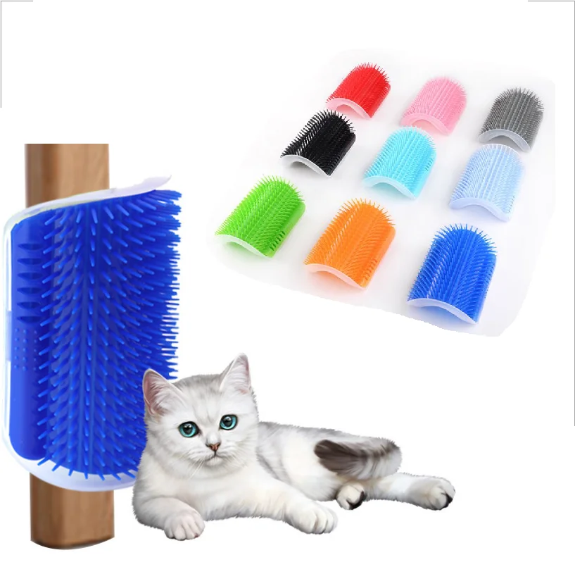 

Wholesale Grooming Cat toy Itching Massager Clean Itching Corner Hair cat scratcher cat hair brush Pet Comb Brush