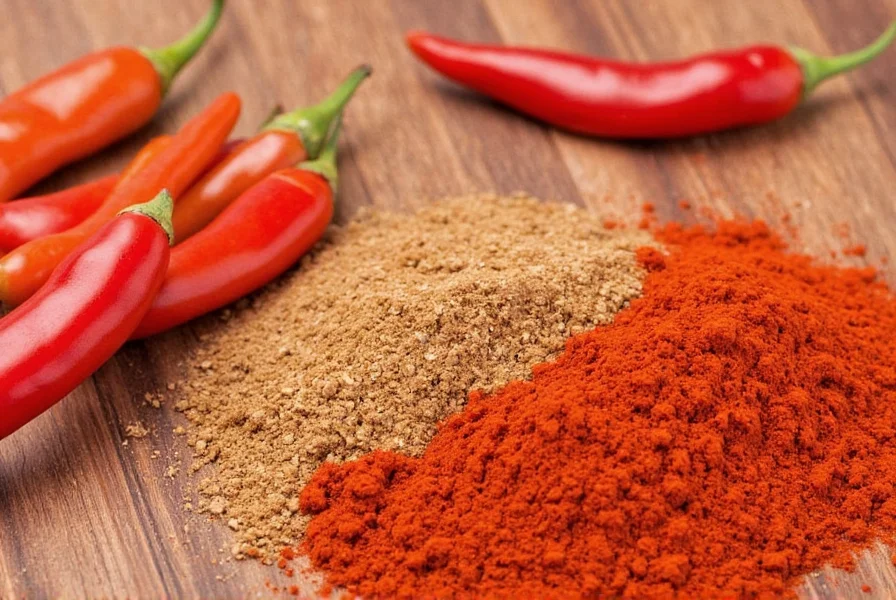 Glass bottle of homemade red hot sauce