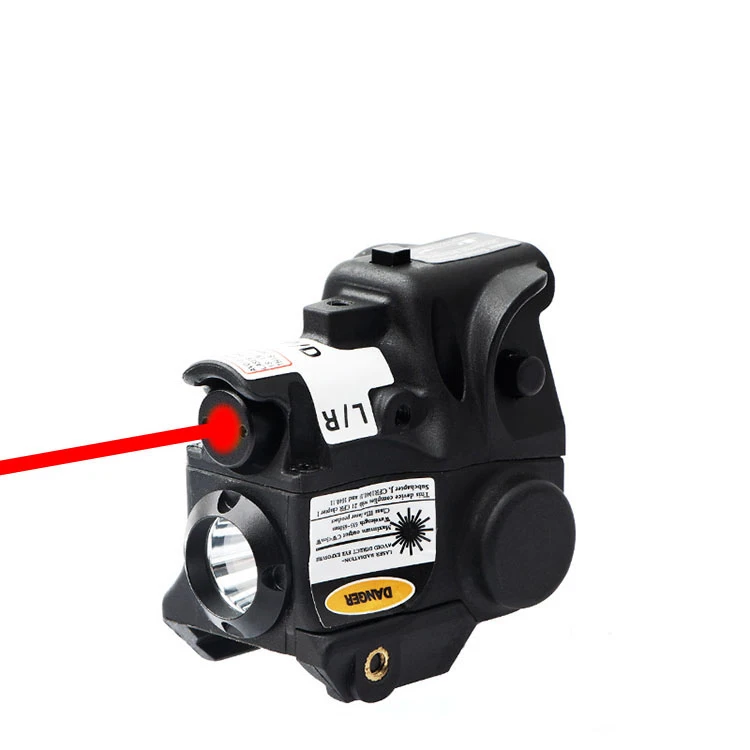 

Tactical Pistol Compact Red Laser Sight LED Light Combo Weapon Gun Flashlight For Handgun Pistol Glock Picatinny Rail, Black