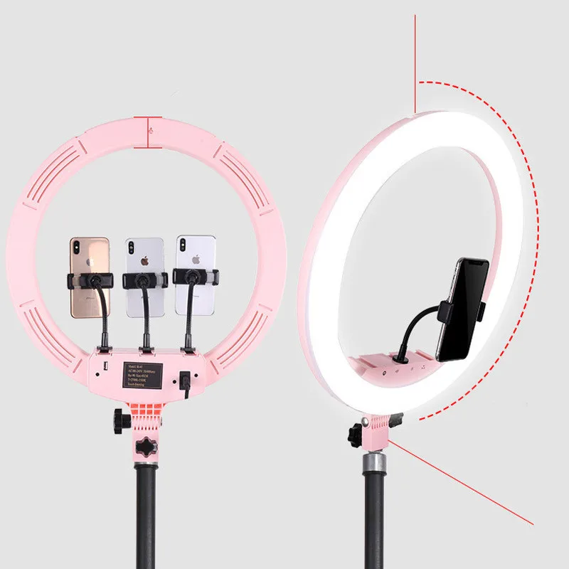 

18 inch pink 360 photo booth wholesale cheap tik tok 80w photography professional large led selfie ring light