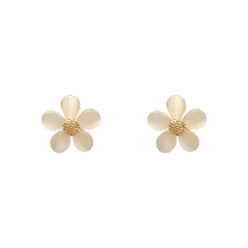 

S925 Silver Needle New Pearl Heart Shape Dangle Earrings Female Flowers Simple Trendy Wholesale Earring for Women Jewellery