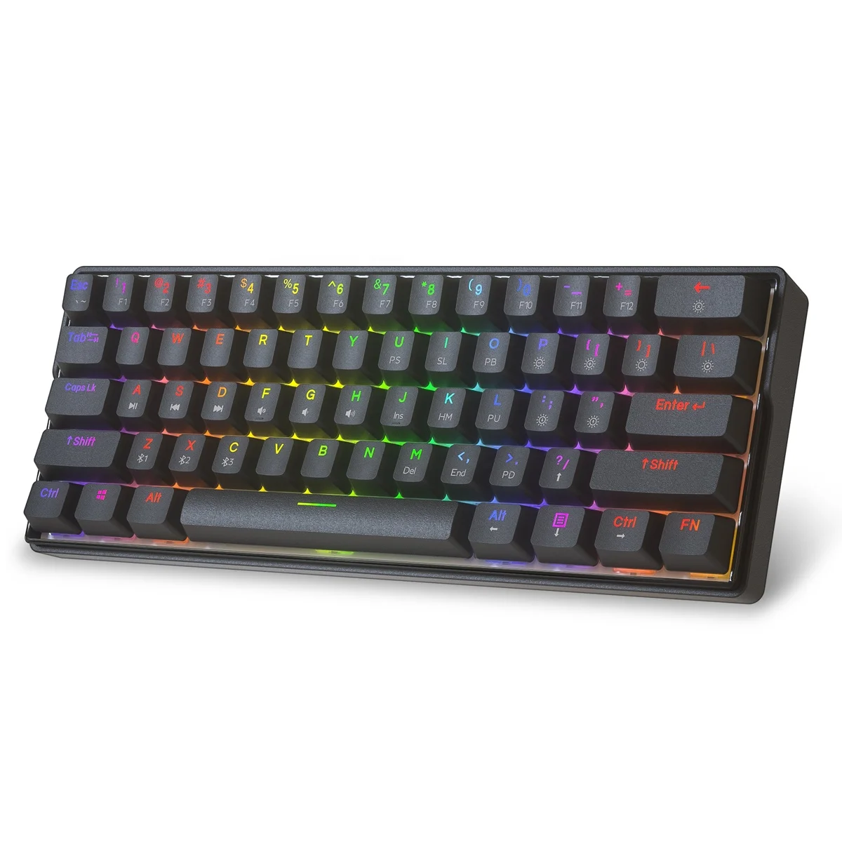 

High Quality KEMOVE Shadow DK61 RGB Dual mode 60% Hot Swappable Mechanical Keyboard for Gaming