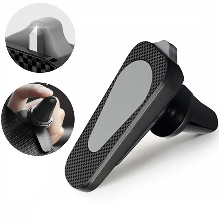

3 In 1 Hidden Safety Hammer Seat Belt Cutter Air Vent Magnetic Smart Mobile Car Phone Holder, Black / white