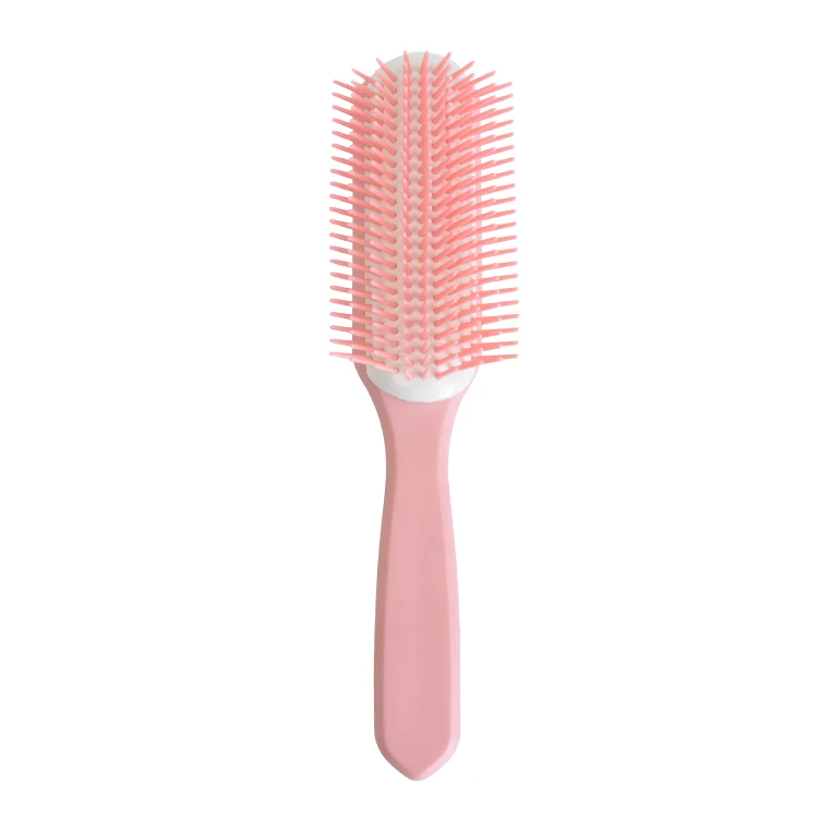 

Most popular superior quality for gentlemen slicked-back hairstyle 9 rows strong bristles denman brush, Black, pink