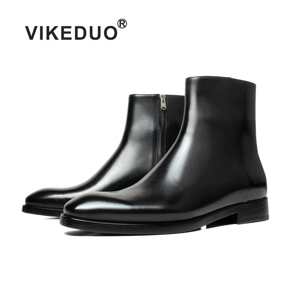 

Vikeduo Hand Made New Arrivals Special Design Black Martin Casual Shoeshiking Men's Boot Formal Shoes