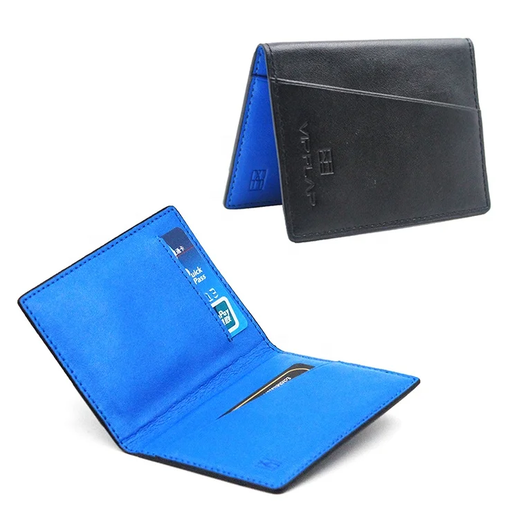 

Hot Sale Custom Minimalist Travel Business RFID Slim Leather Card Holders Wallet