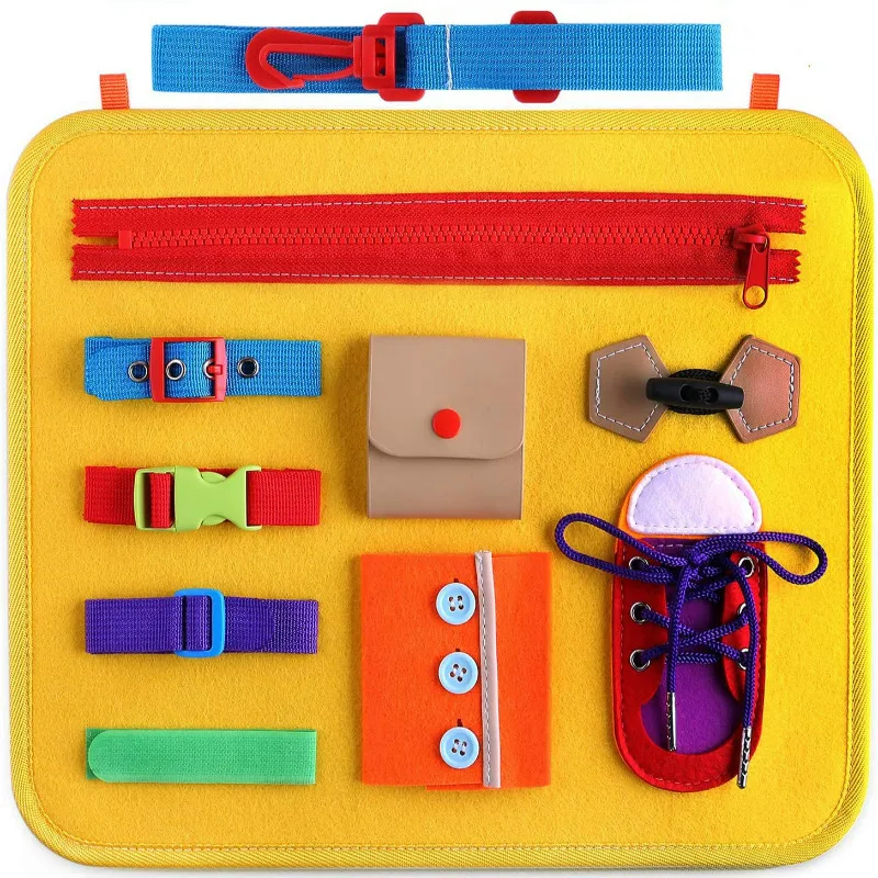 
Toddler Busy Board Montessori Toys Basic Skills Board for kids Educational Toddler Buckle Toys 