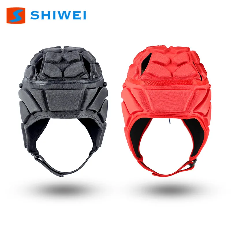

Factory Football Padded Soft Shell Protective Headgear EVA Foam Helmet, As picture