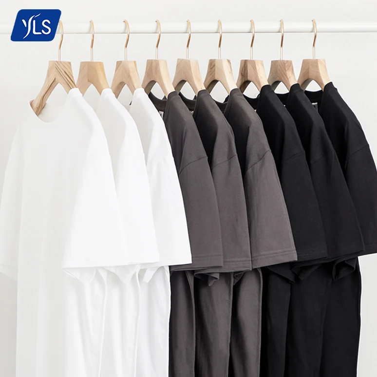 YLS 220 g 7.8 oz High Quality 100% Combed Cotton T Shirts Summer T Shirts Custom Printing Men's Blank Plain Stylish T Shirt Men