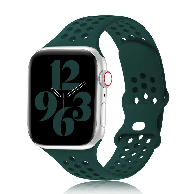 

For Apple Watch Band 44mm 42mm 40mm 38mm Silicone Replacement Sport Strap For Iwatch Bands Women Men nike