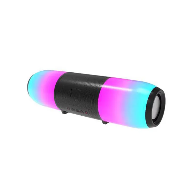 

Hot Sell High quality LED Flashing light Portable Wireless speaker, Black,red,blue