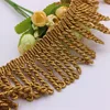 Manufacturers selling home textile lace curtain accessories 7 cm gold polyester Bullion Fringe trim