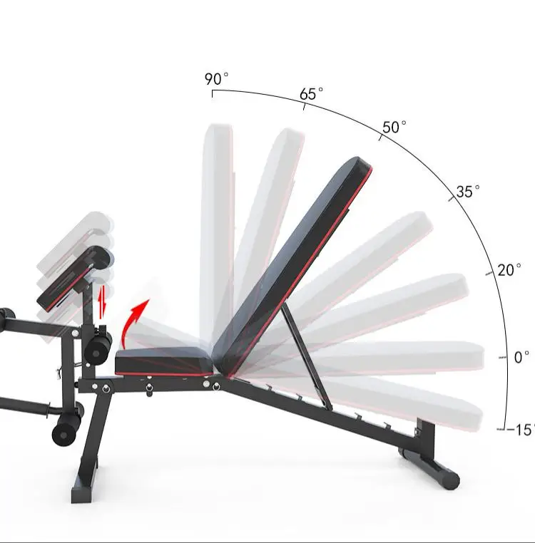 

RuiBu-2039B Adjustable Dumbbell Bench Press Multi Home Gym Equipment Dumbbell stool Fitness Bench Exercise, Balck