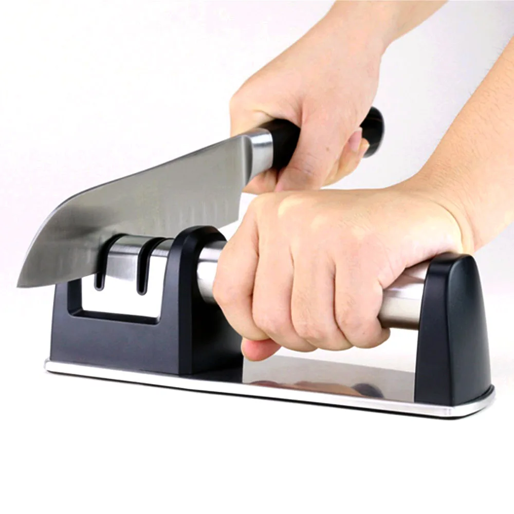 

New two-stage sharpener household multi-function sharpening stone manual sharpening kitchen gadgets