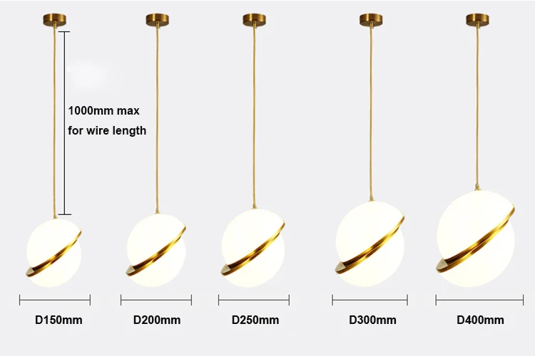 Smart design LED sphere light steel and PC ball pendant light ceiling E27 hanging light ceiling