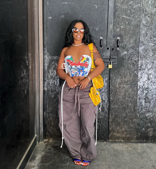 

INS summer hot sale casual printed bandage Crop top fashion sexy women Tie up corset Tube Top