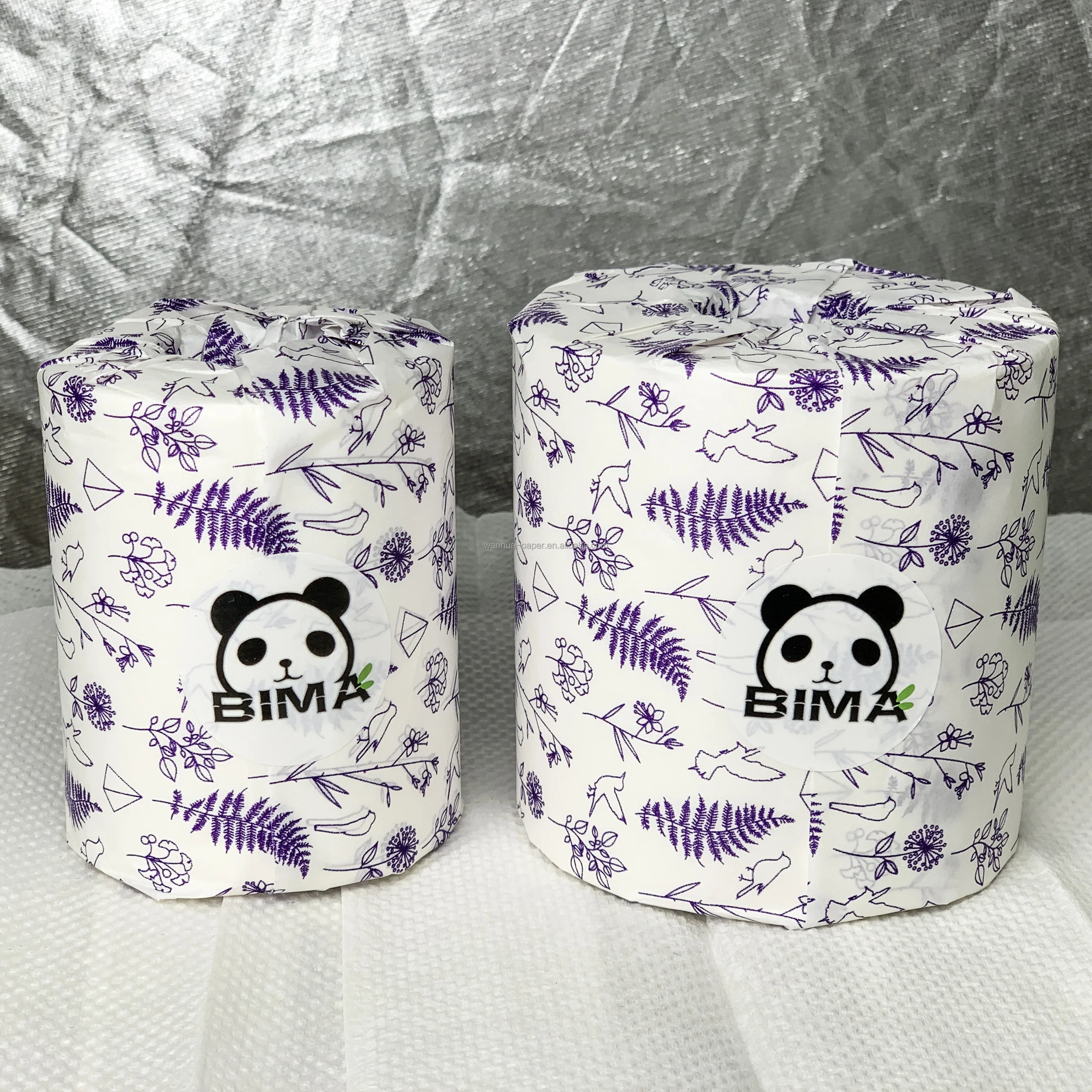 

Manufacturer of Individual Paper Wrapping Bamboo Toilet paper soft roll, White