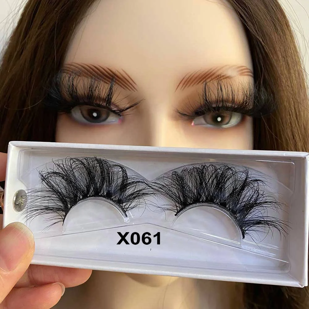 

Wholesale Luxury 5d Strip mink lashes super fluffy 25mm 30mm 3d fluffy 100% mink eyelashes with private label
