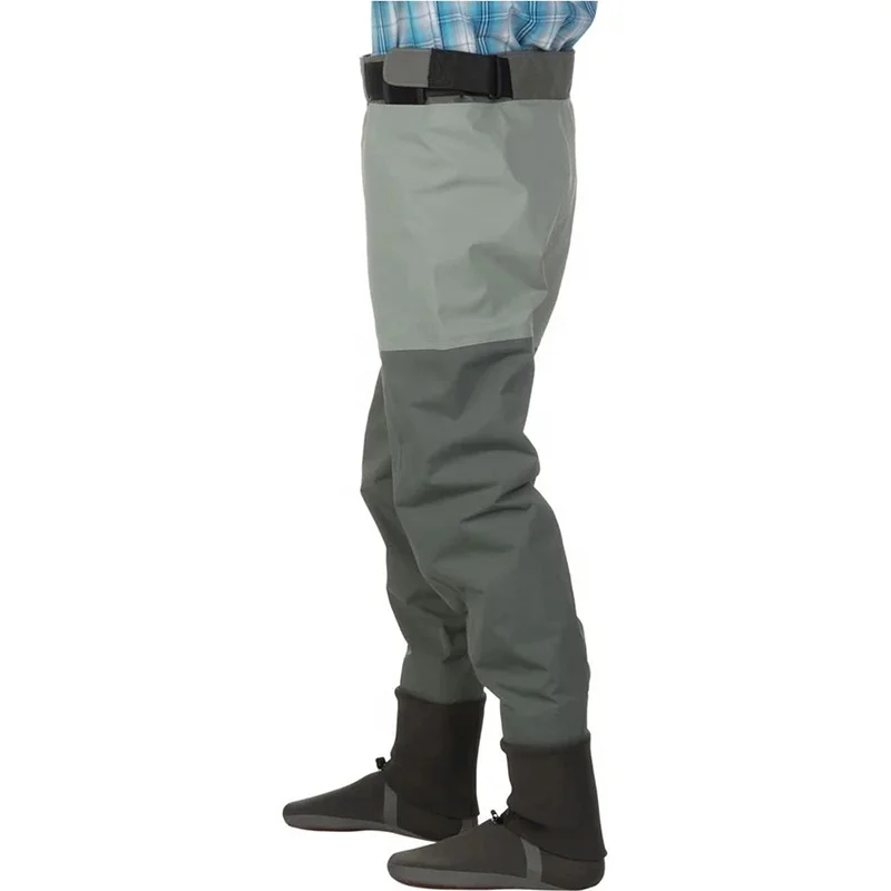 

fishing waist chest breathable orvising waders pesca waterproof transpirable piscifun, Gray