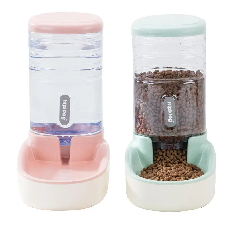 

Pet Cat Automatic Feeders Plastic Dog Water Bottle Large Capacity Food Water Dispenser Cats Dogs Feeding Bowls