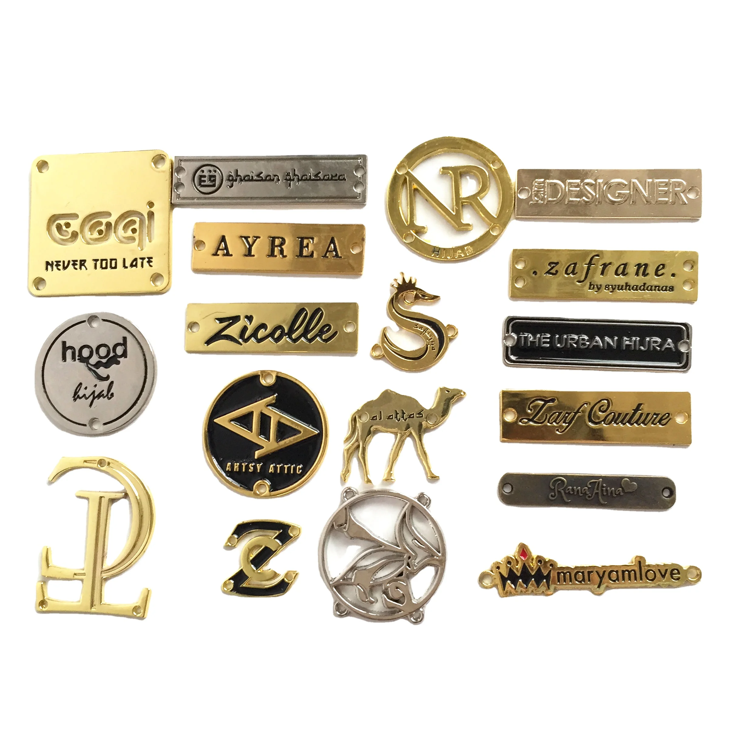 

Wholesale Factory Price engraved flat sheet custom logo metal plates for handbags brand label custom metal tags, Customized