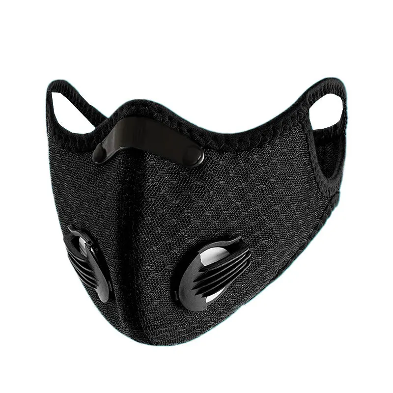 

mascarilla deportiva High quality washable black blue riding cycling sports face mask with filter