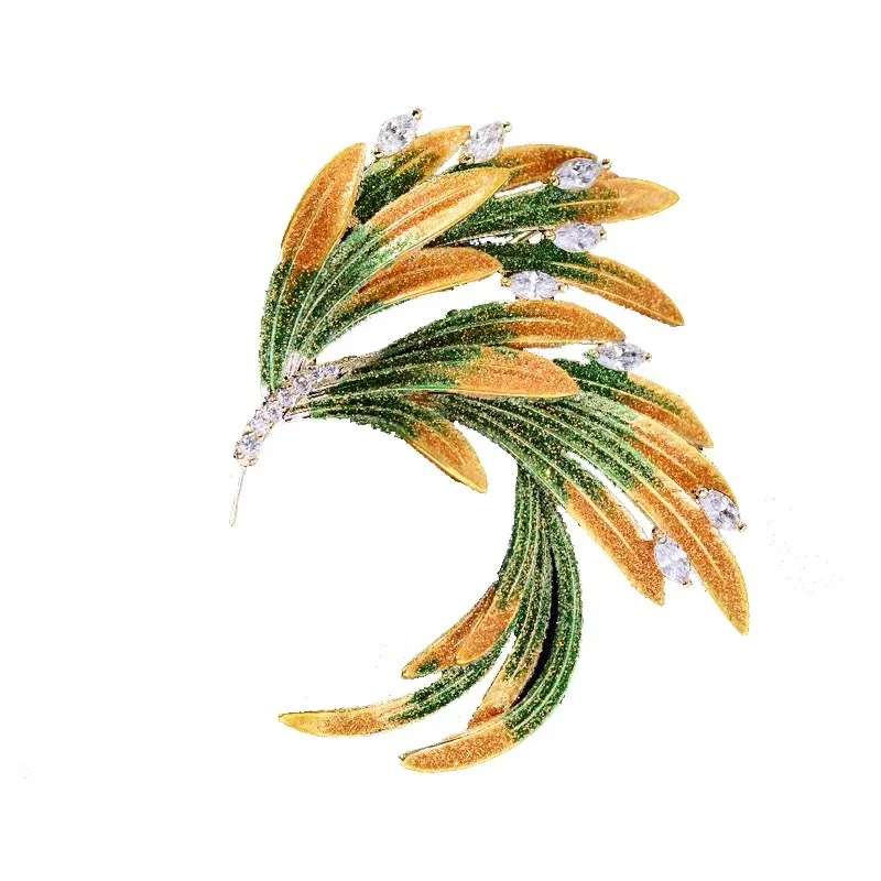 

Korea Oil Dripping Classic Enamel Color Phoenix Brooch Fashion and Elegant Men's and Women's Banquet Party Accessories, Picture shows