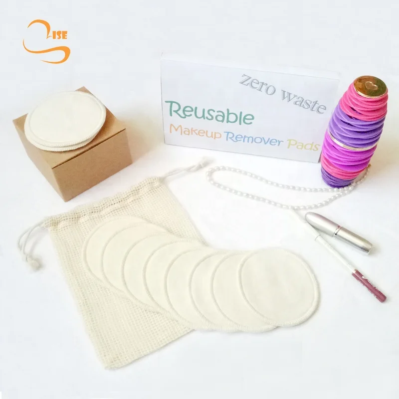 

10/12/14/16 pack Round  Cotton Seam Reusable Cosmetic Cotton Remover Pads Soft Bamboo Cotton Make Up Pads