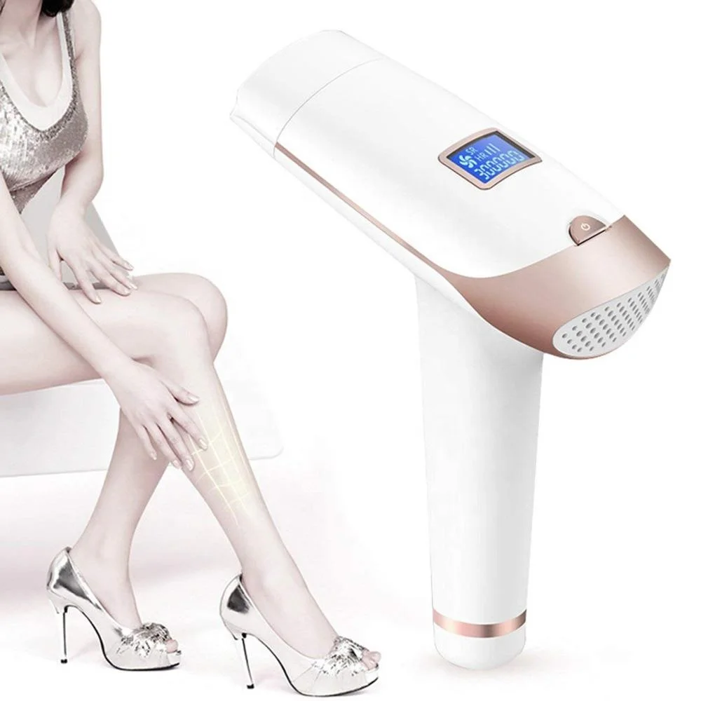 

Portable IPL laser hair removal machine home Use facial hair remover laser epilator depiladora for women man, White
