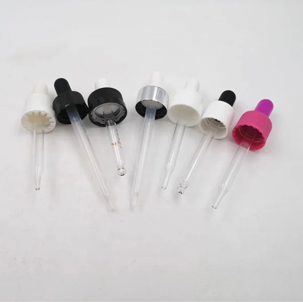 Essential Oil Use Graduated Glass Silicone Dropper With Calibrated Dropper Pipette Plastic Cap
