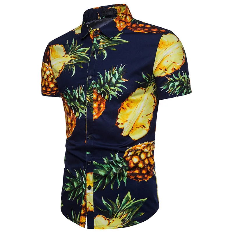 

New Styles Tropical Shirts Flower Printed Custom Short Sleeve Shirt Printing Eco Friendly Hawaiian Shirts For Men