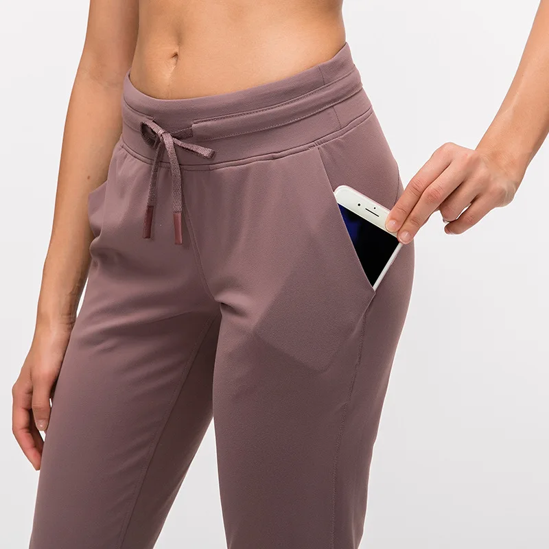 

Side Pocket Sport Leggings Yoga Sweat Pants Athletic Jogging Yoga Pants Loose Womens Nylon Jogger Sweatpants Running+Wear