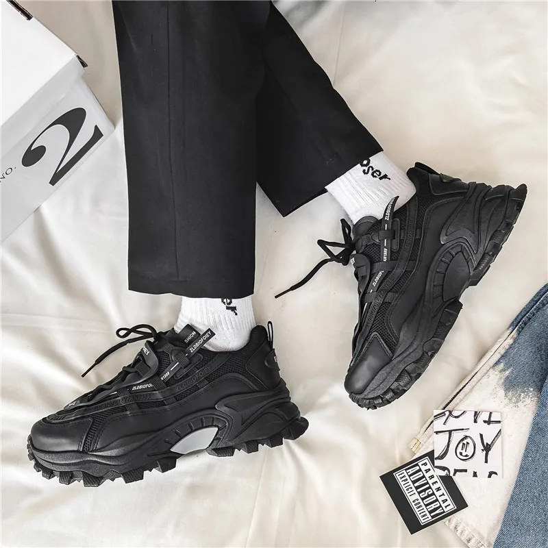 

Urban Korean Edition Breathable Sneakers Shoes Grey Men Economicos Durable Spring Personalizado Kasual Lace-Up Soft Sole