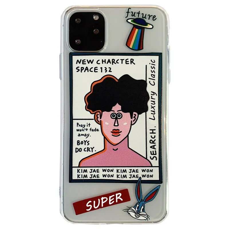 

Funny Art Pattern Transparent Phone Case for phone Back Cover