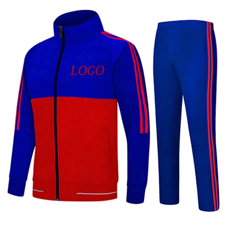 

100% polyester comfortable sports custom fitted tracksuit men for training