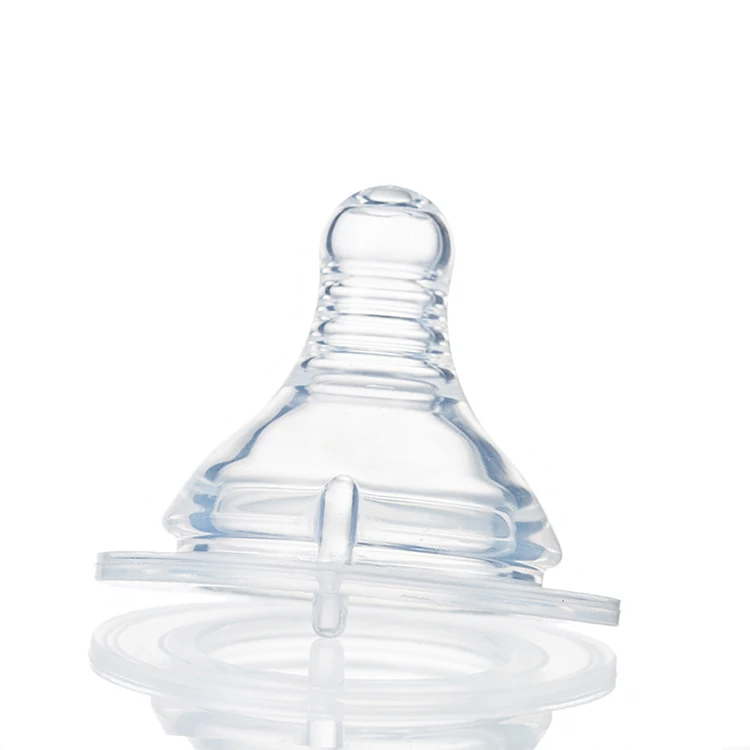 

Wholesale Food Grade Natural Transparent Wide Neck Baby bottle Nipple